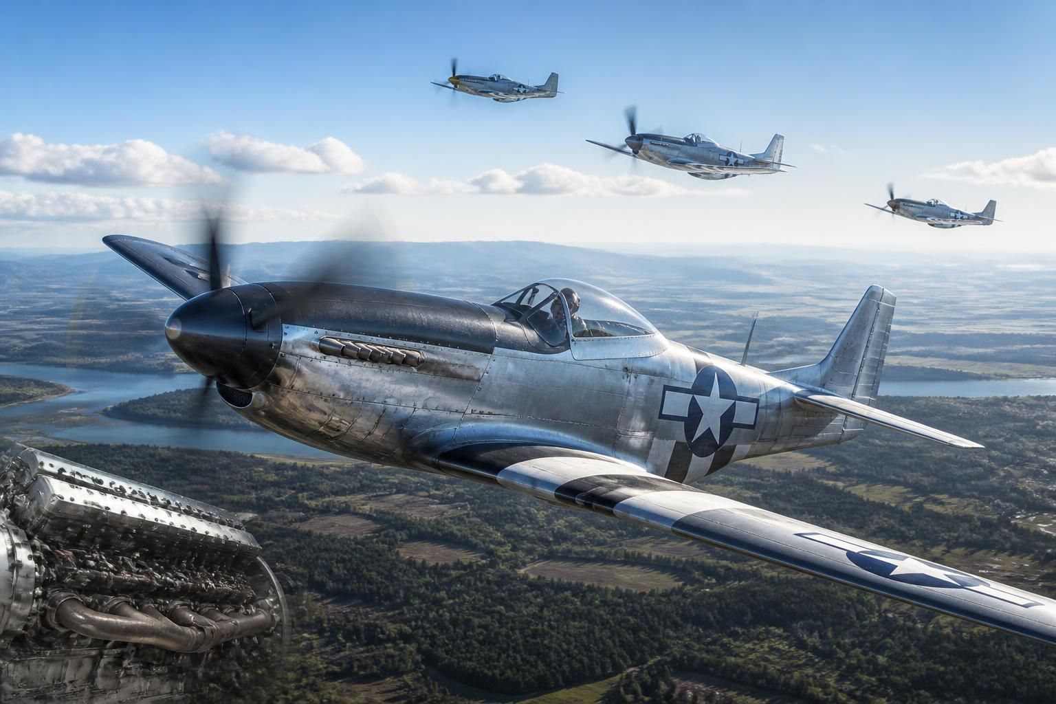 découvrez l'histoire fascinante du p51 mustang, ses différents modèles emblématiques et les motorisations qui ont fait de ce chasseur un légendaire avion de guerre.