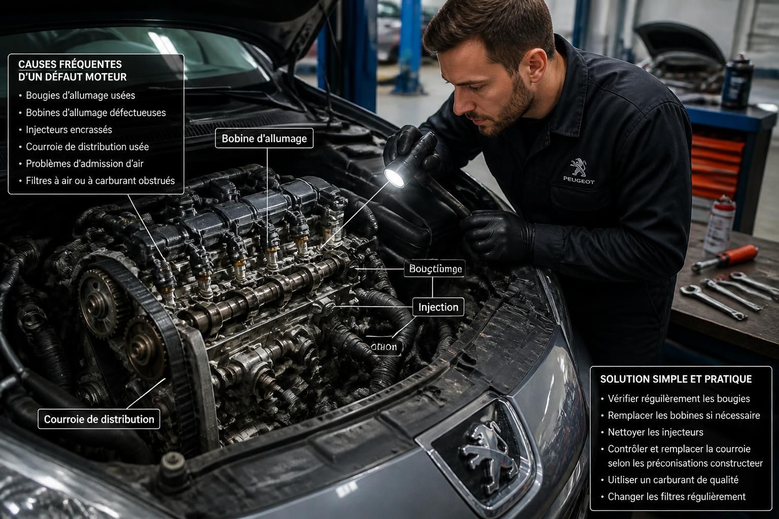 découvrez les causes fréquentes des défauts moteur sur peugeot 308 et apprenez comment les résoudre facilement grâce à nos conseils pratiques et astuces d'entretien.