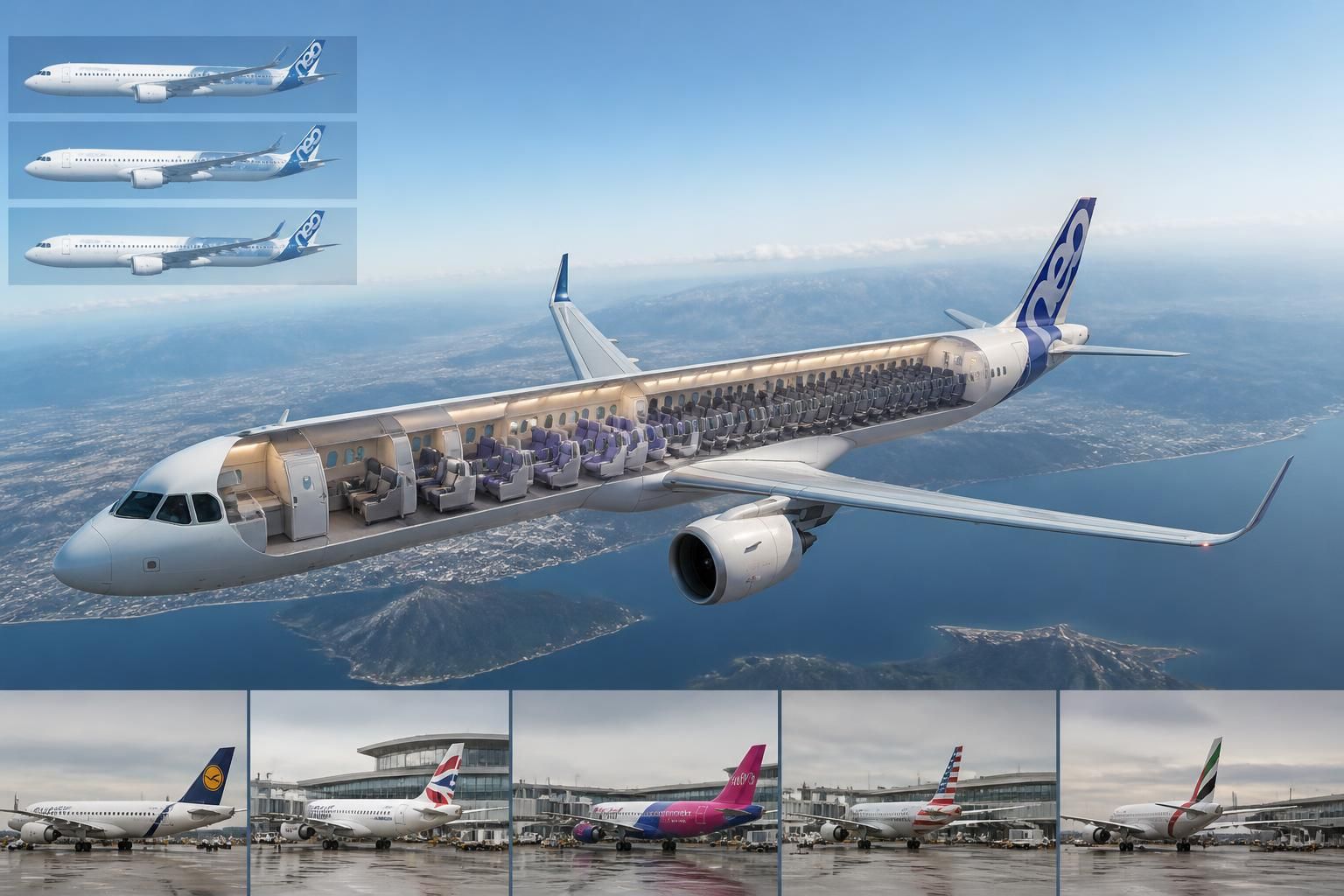 découvrez les différentes variantes de l'a321neo, ses aménagements intérieurs innovants et les compagnies aériennes qui l'exploitent à travers le monde.