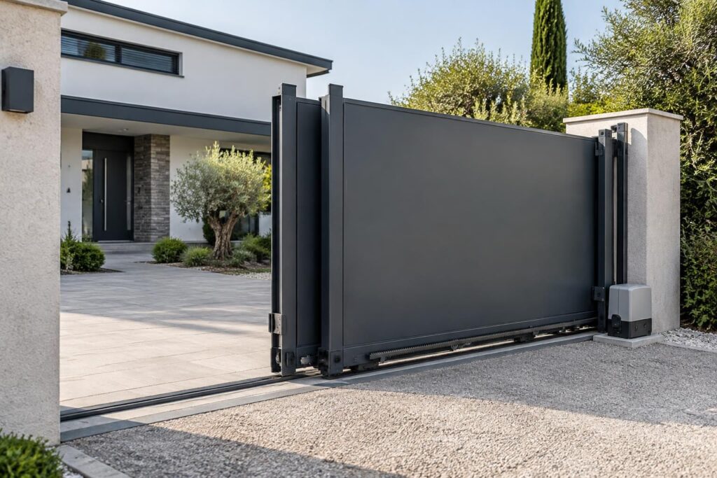 découvrez les portails coulissants télescopiques à 2 vantaux : prix, options de motorisation et conseils pour choisir un modèle adapté chez leroy merlin.