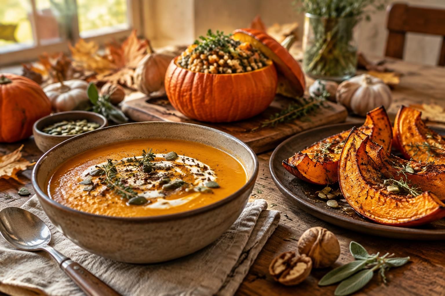 découvrez des recettes faciles de potimarron pour l’automne : soupe onctueuse, potimarron rôti au four ou farci, avec des idées gourmandes et de saison.
